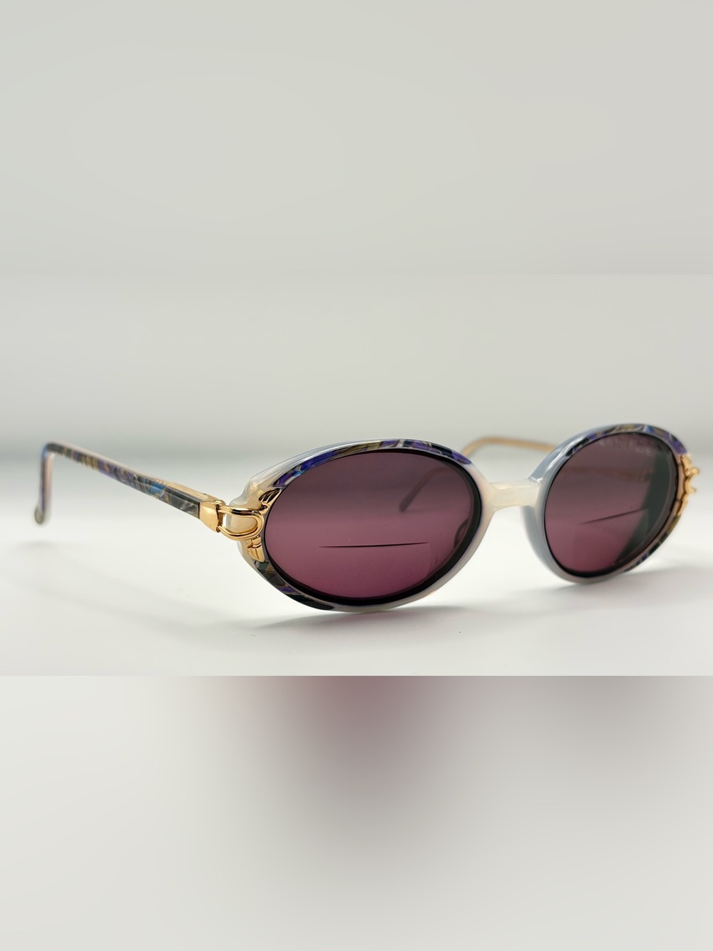 Vintage G-5407 Blue Oval Sunglasses Frames Only Hong Kong